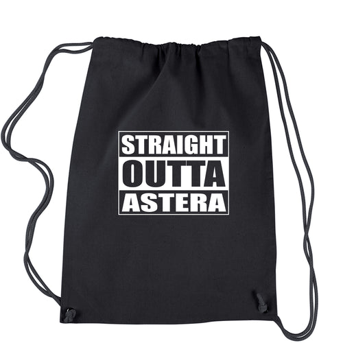 Straight Outta Astera Gaming Drawstring Backpack
