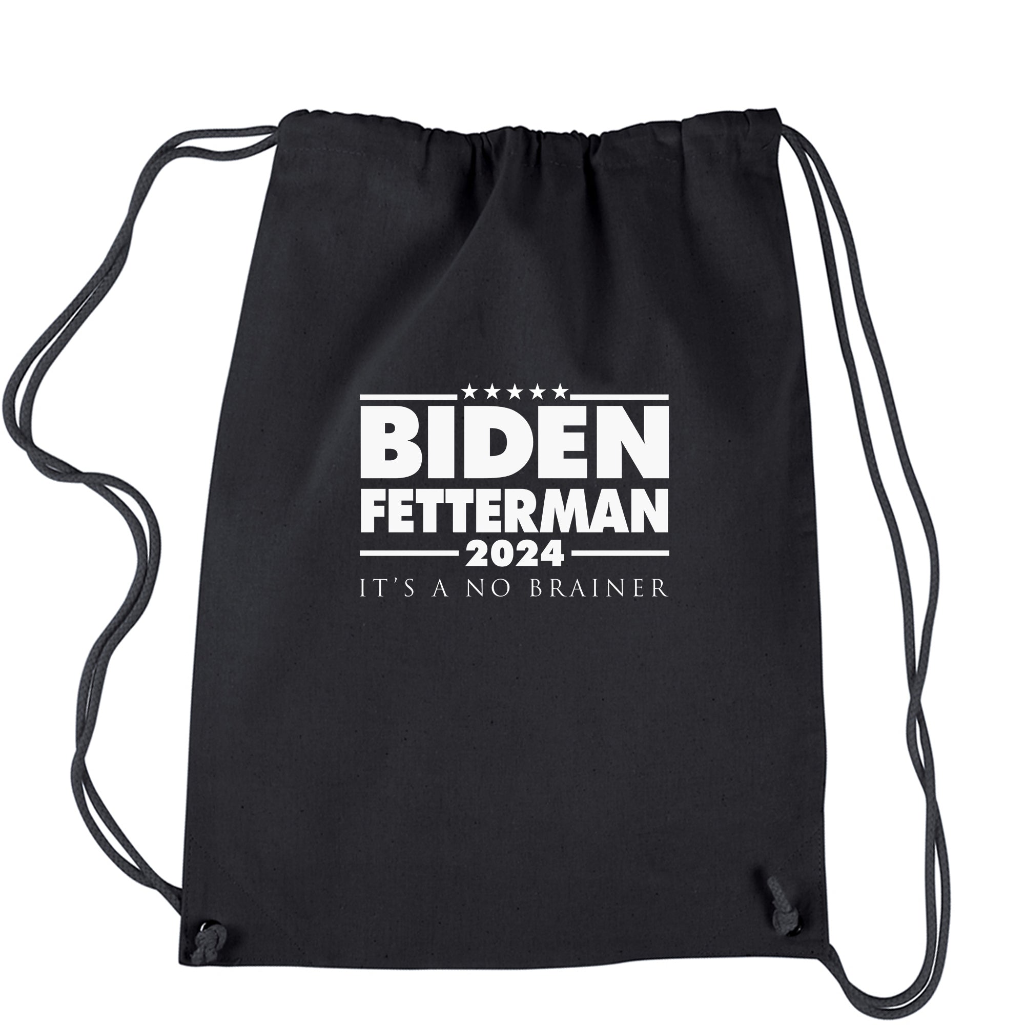 Biden Fetterman 2024 It's A No Brainer 24 Drawstring Backpack