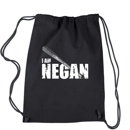 I am Negan Dead Man Walking Drawstring Backpack