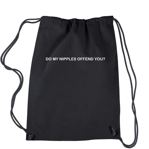 Do My Nipples Offend You Feminist Drawstring Backpack