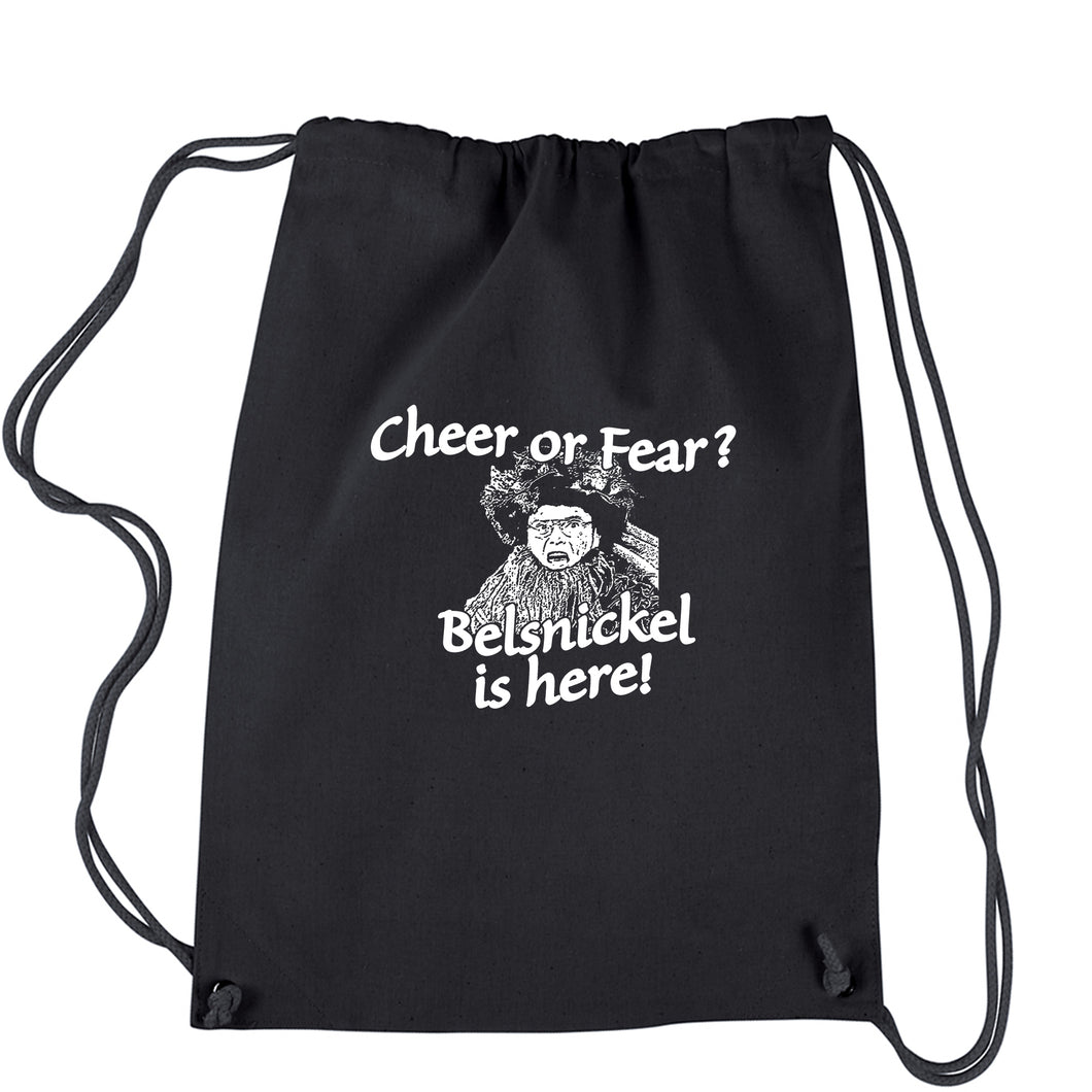 Belsnickel Cheer or Fear Drawstring Backpack