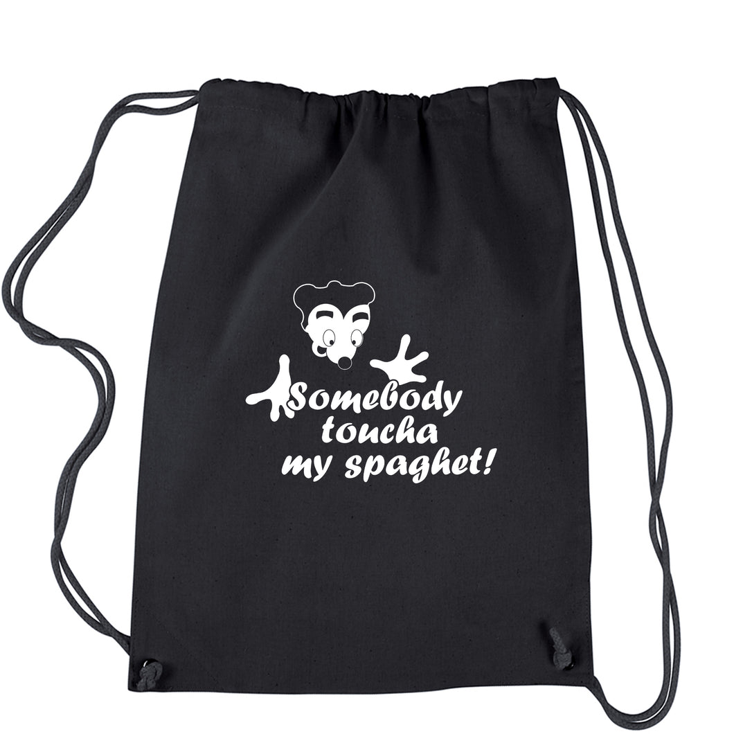 Somebody Toucha My Spaghet Funny Meme Drawstring Backpack