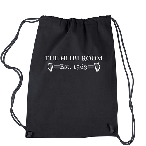 The Alibi Room  Drawstring Backpack