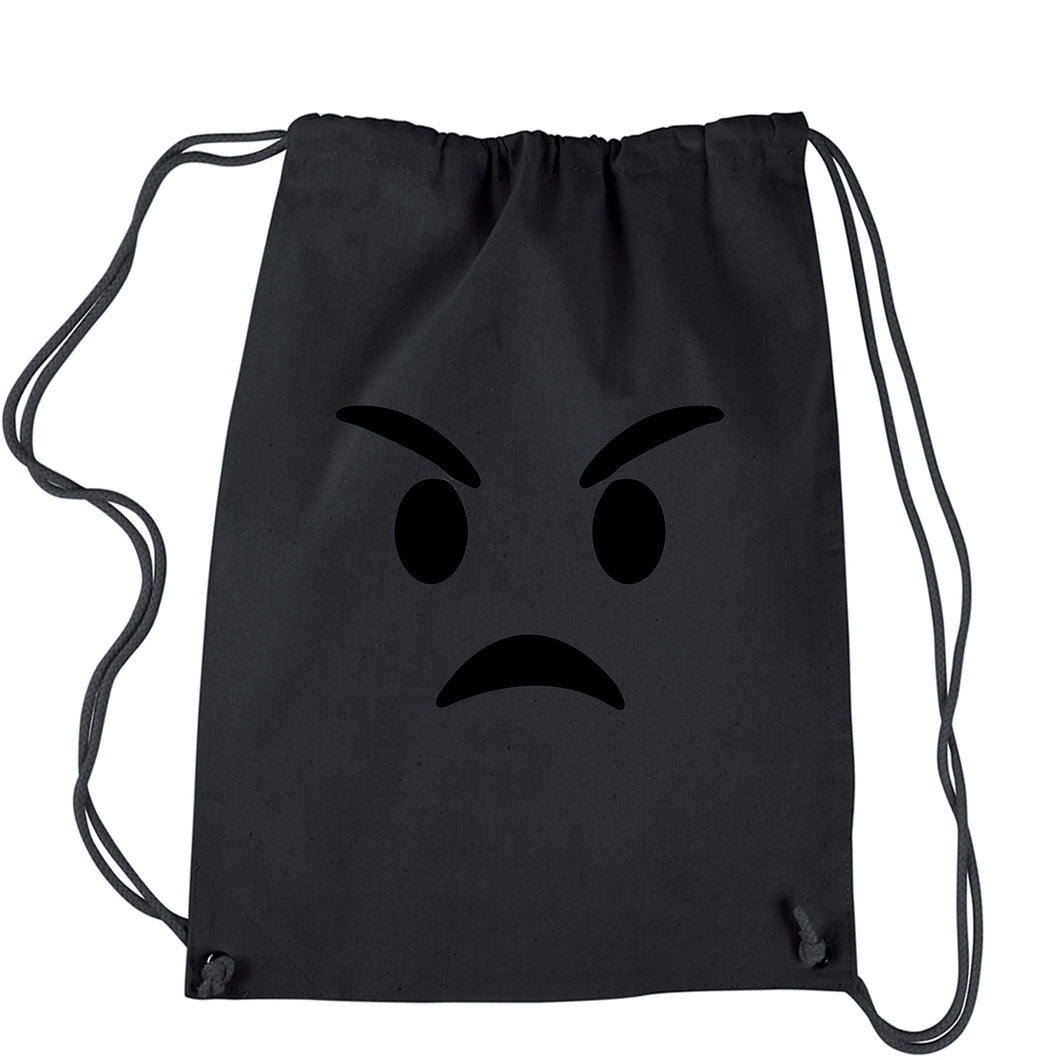 Emoticon Mad Angry Mad Funn Drawstring Backpack
