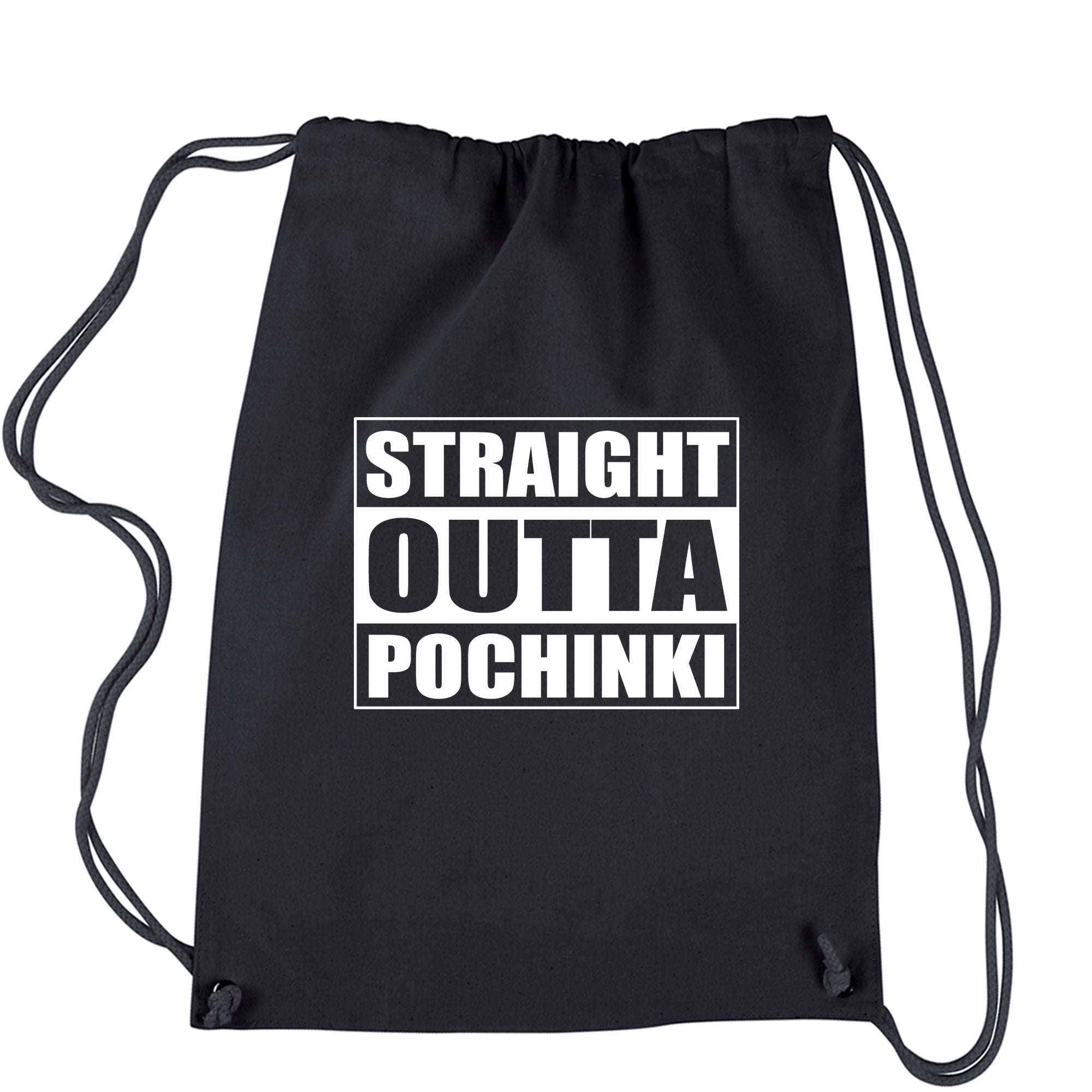 Straight Outta Pochinki Battlegrounds Drawstring Backpack