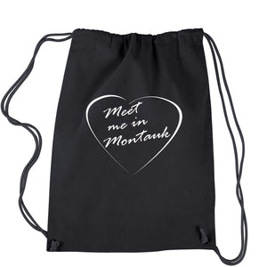 Meet Me in Montauk Eternal Sunshine Words of love Drawstring Backpack