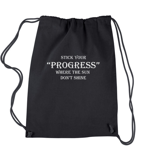 Stick Your Progress Drawstring Backpack