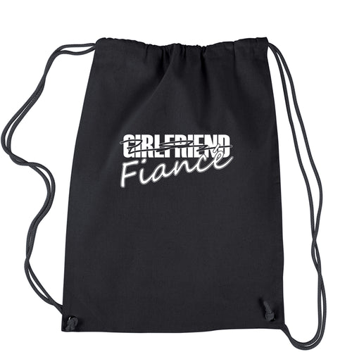 Girlfriend to Fiance Engaged Drawstring Backpack