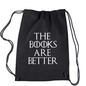 The Books are Better Gamers of Thrones Drawstring Backpack