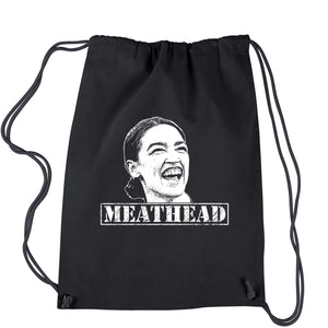 Anti AOC Green New Deal Meathead Drawstring Backpack