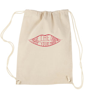 Save The Drama For Your Mama Drawstring Backpack