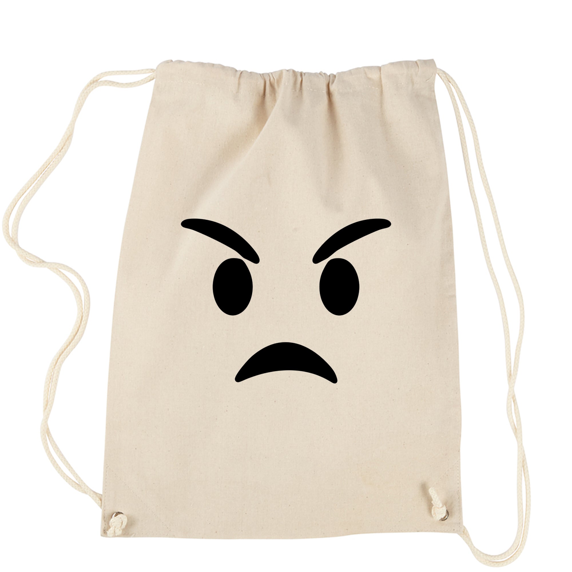 Emoticon Mad Angry Mad Funn Drawstring Backpack