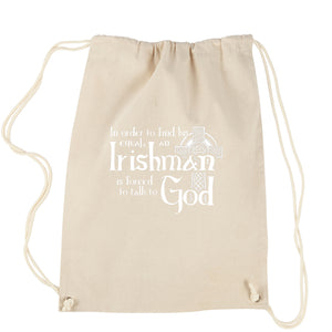 Funny Irish St Patricks Day Quote for Irishmen Irishman  Drawstring Backpack