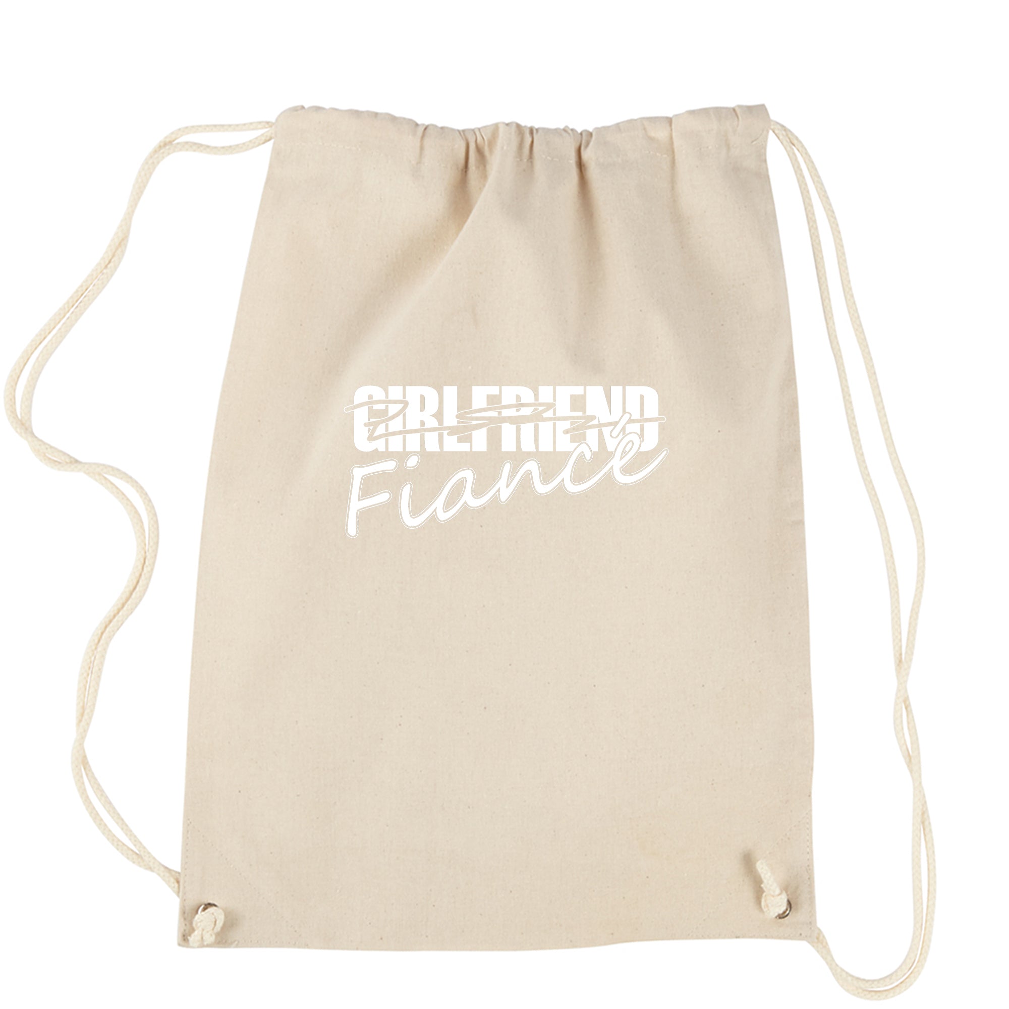 Girlfriend to Fiance Engaged Drawstring Backpack