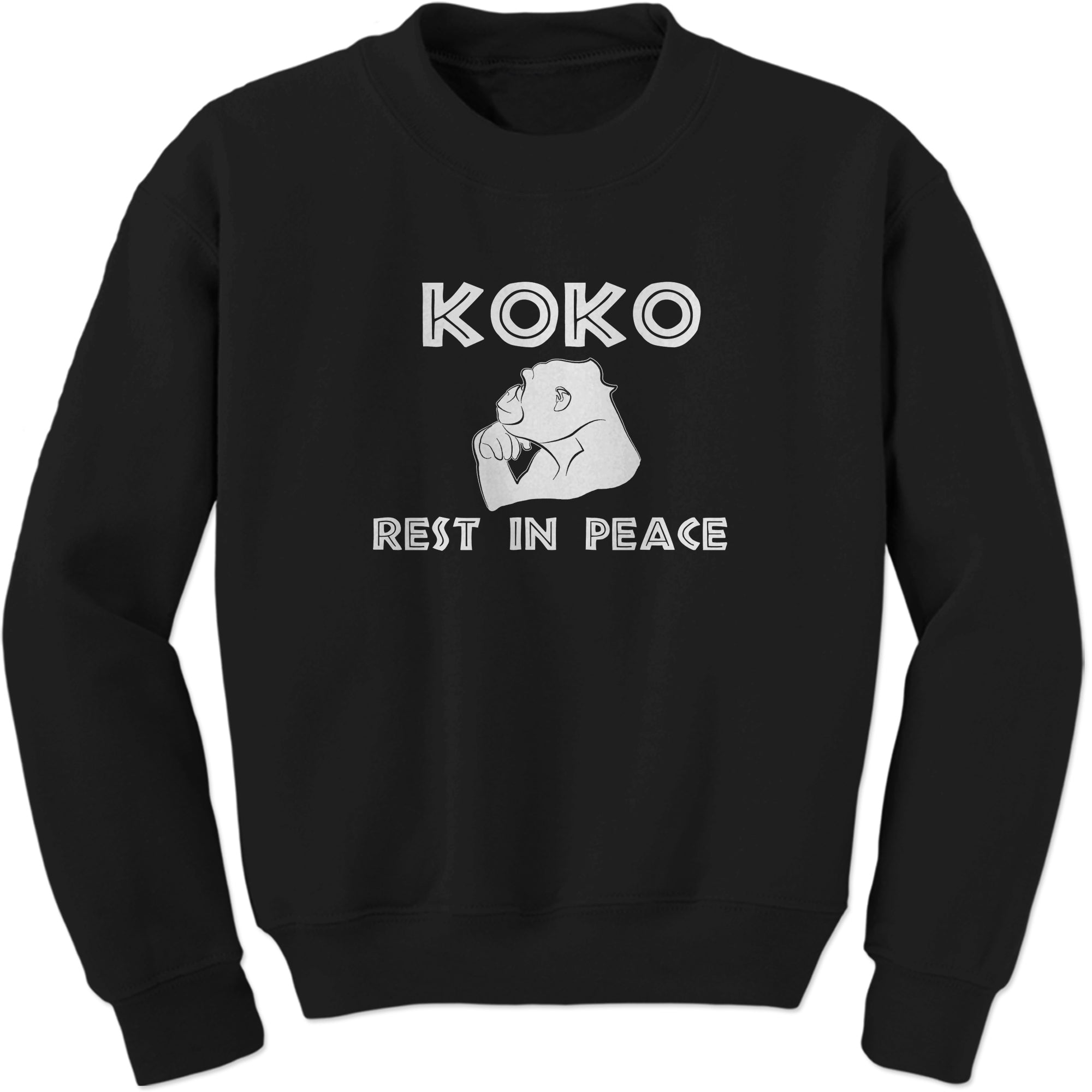Koko the Talking Gorilla Rest in Peace Sweatshirt