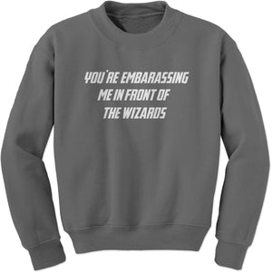 Embarassing Wizards Funny Wars of Infinity Quote Sweatshirt