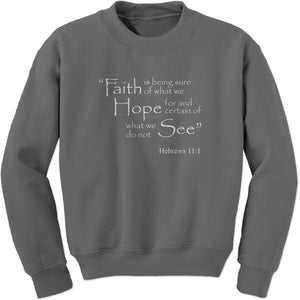 Faith Hope Hebrews 11:1 Bible Verse Sweatshirt