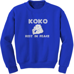 Koko the Talking Gorilla Rest in Peace Sweatshirt