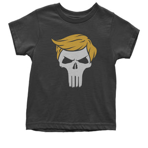 Trump Skull Hair  Parody Kid's T-Shirt