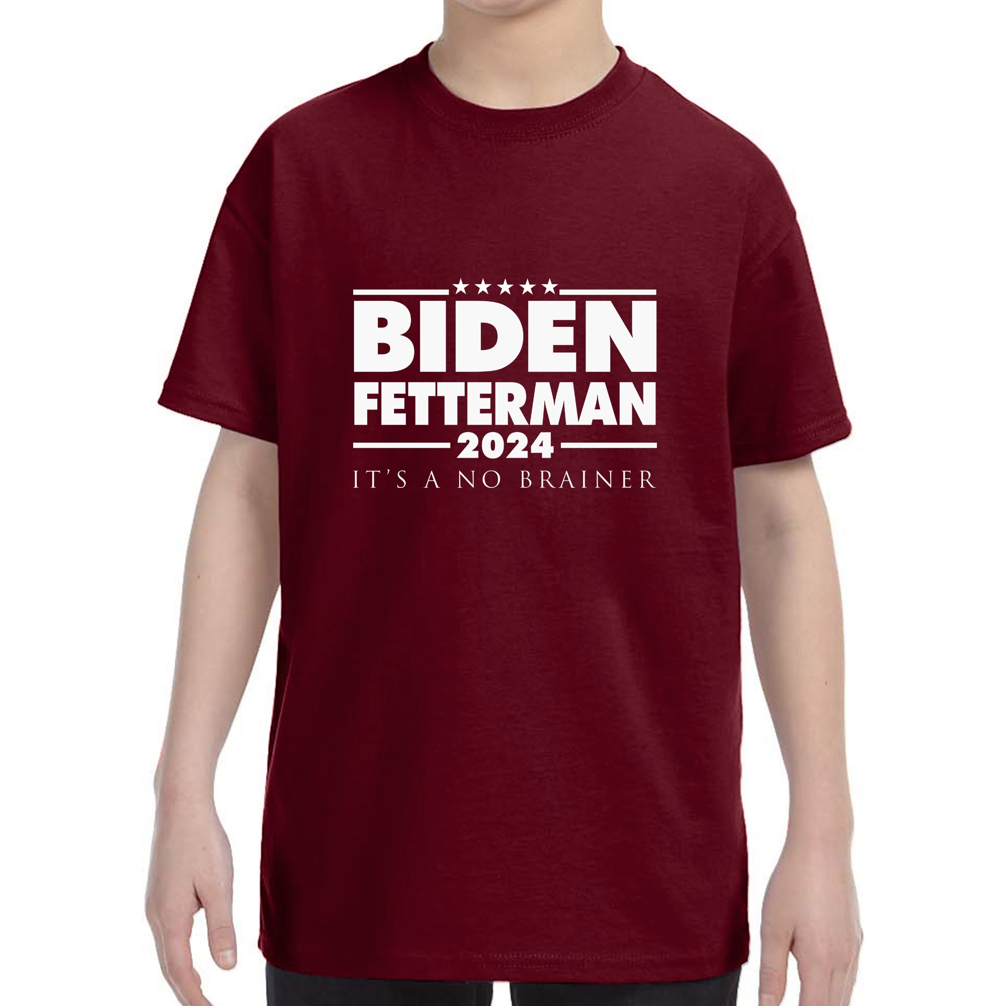 Biden Fetterman 2024 It's A No Brainer 24 Kid's T-Shirt