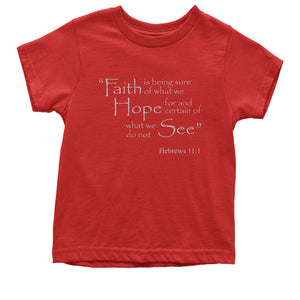 Faith Hope Hebrews 11:1 Bible Verse Kid's T-Shirt