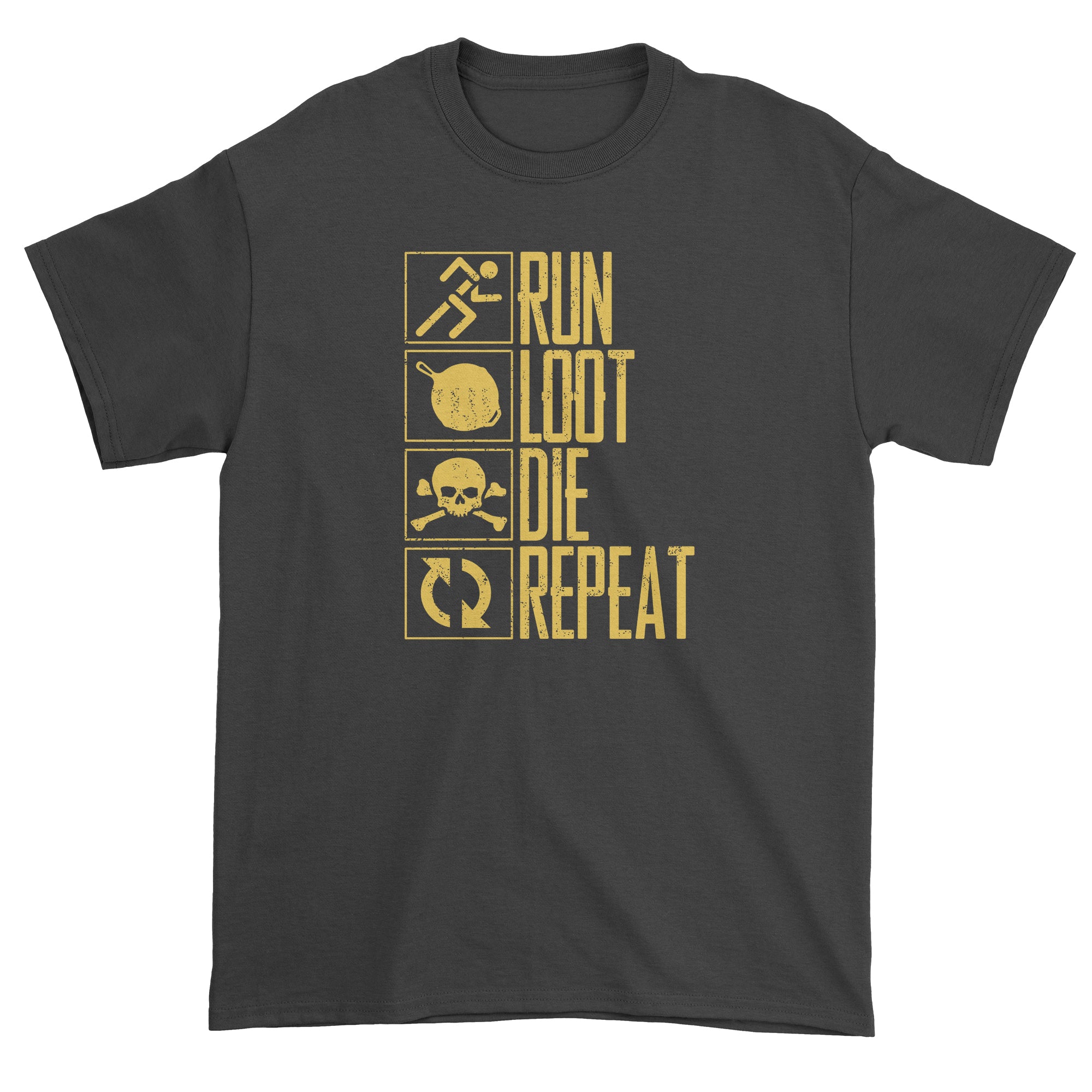 Run Loot Die Repeat Battlegrounds Gamer Men's T-Shirt