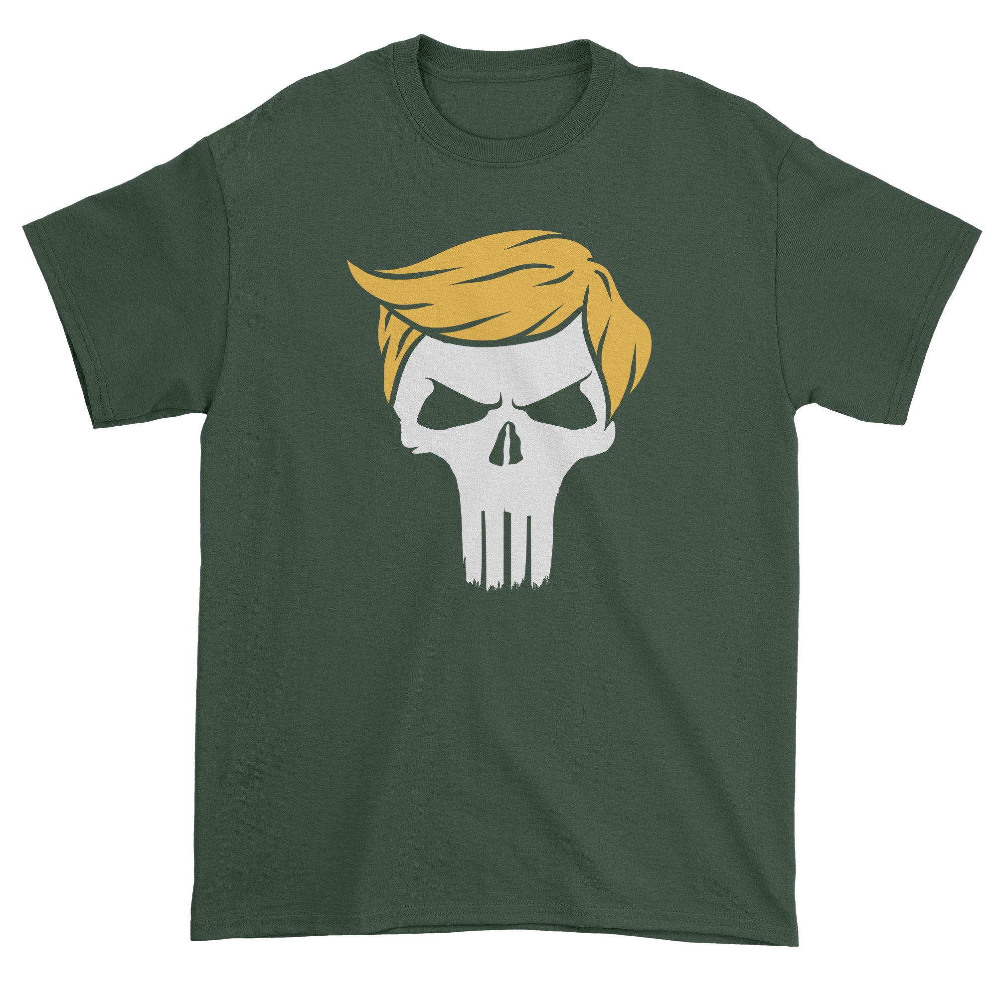 Trump Skull Hair  Parody Men's T-Shirt