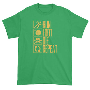 Run Loot Die Repeat Battlegrounds Gamer Men's T-Shirt