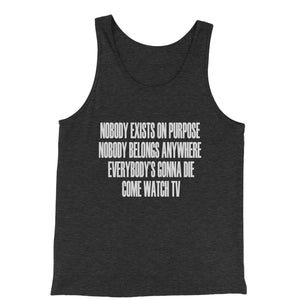 Nobody Exists On Purpose Funny Rick Quote Men's Jersey Tank