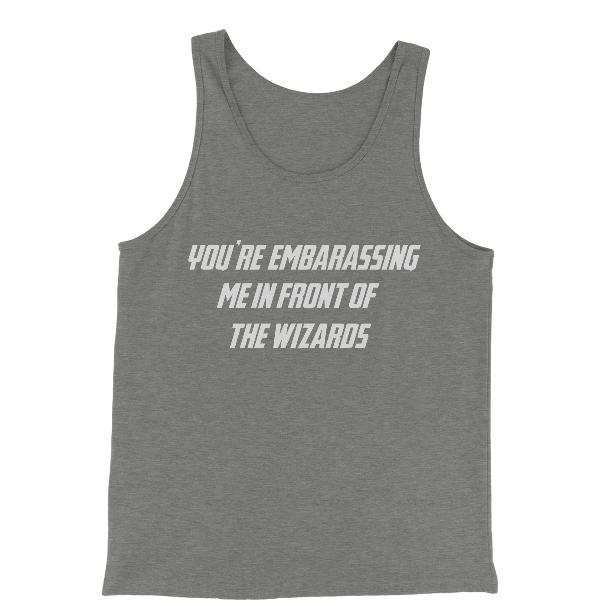 Embarassing Wizards Funny Wars of Infinity Quote Men's Jersey Tank