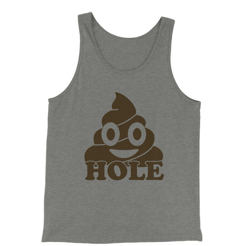 Funny Emoticon Sh*thole Trump Political Joke Men's Jersey Tank