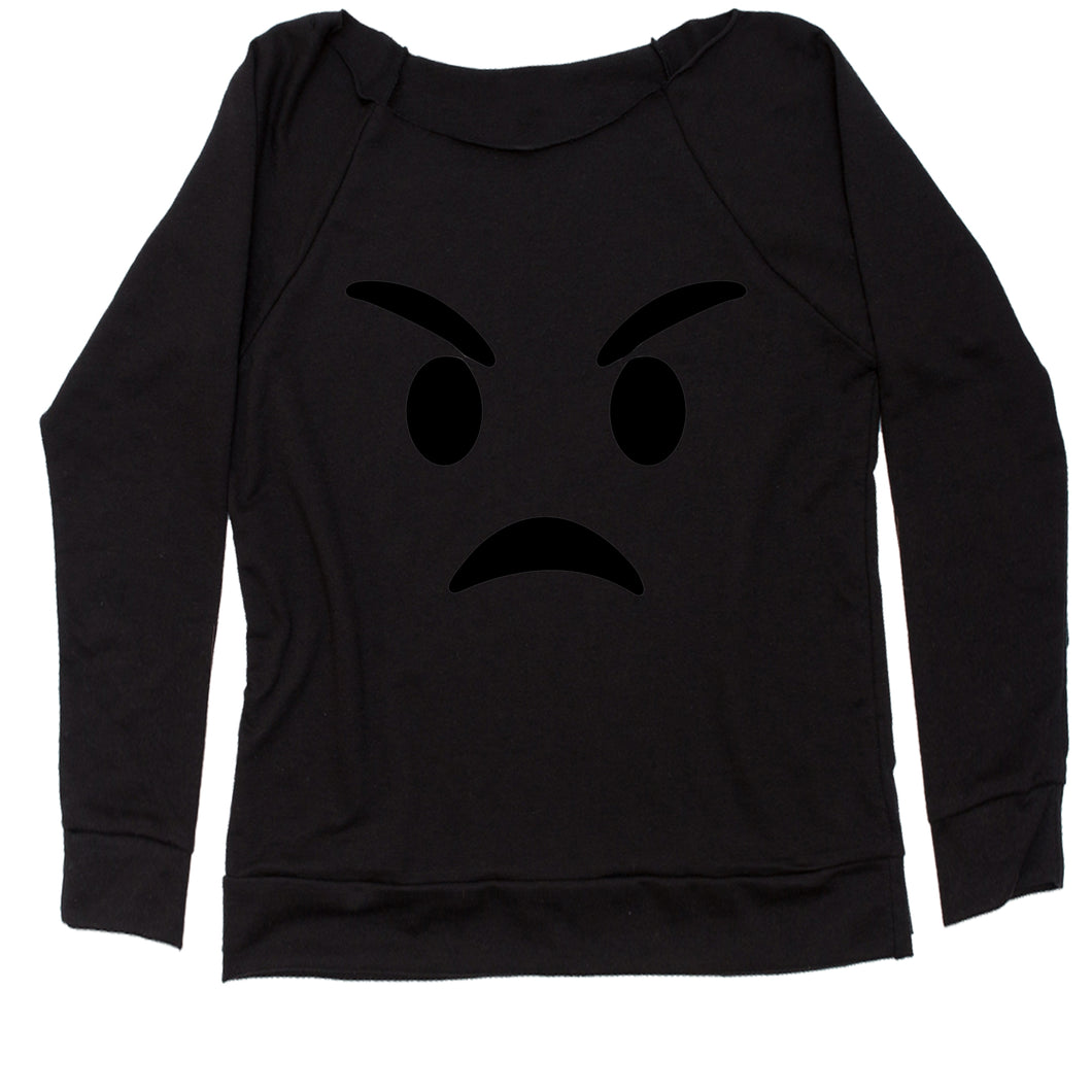 Emoticon Mad Angry Mad FunnyWomen's Slouchy