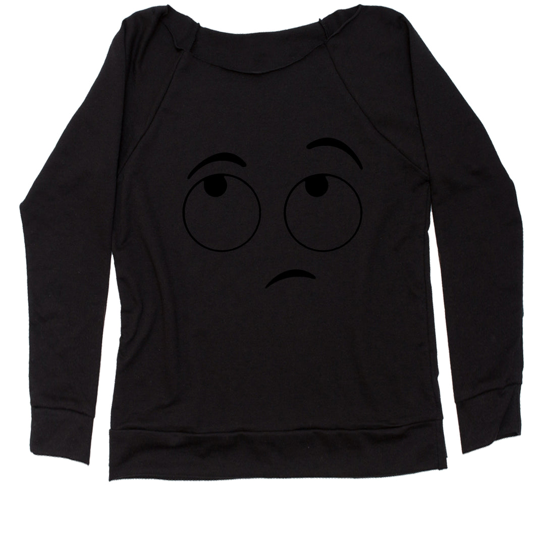 Emoticon Eyeroll  Funny Eye roll Women's Slouchy