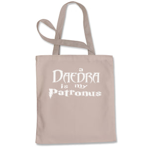 Daedra Patronus Scrolls Tote Bag