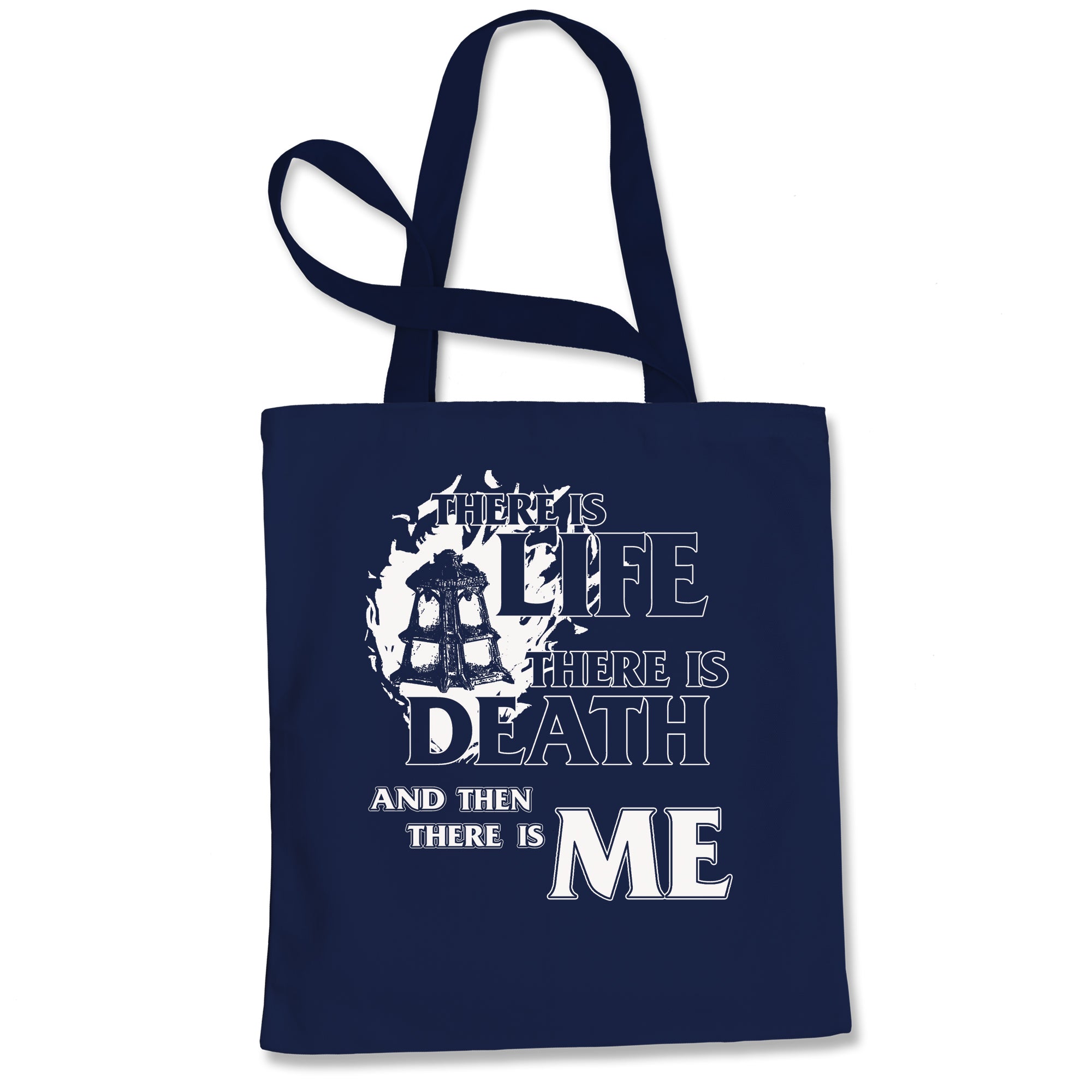 There is Life Death Me League Champion Threshold Quote Tote Bag