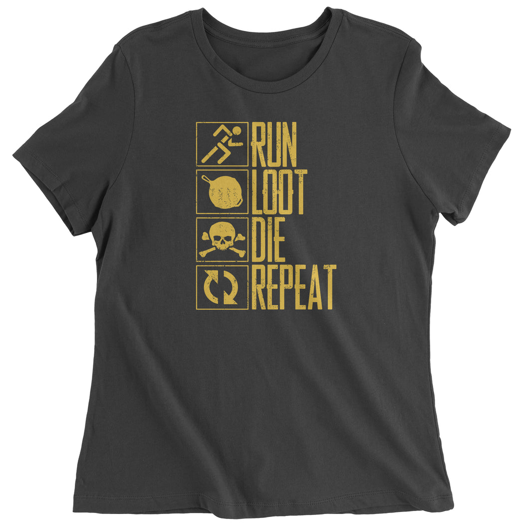Run Loot Die Repeat Battlegrounds Gamer Women's T-Shirt