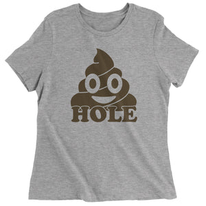 Funny Emoticon Sh*thole Trump Political Joke Women's T-Shirt