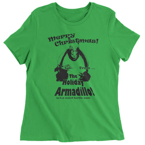 Holiday Armadillo Merry Christmas Women's T-Shirt