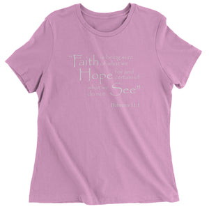 Faith Hope Hebrews 11:1 Bible Verse Women's T-Shirt