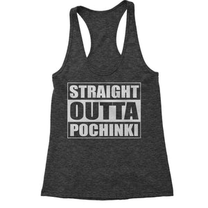 Straight Outta Pochinki Battlegrounds Women's Racerback Tank
