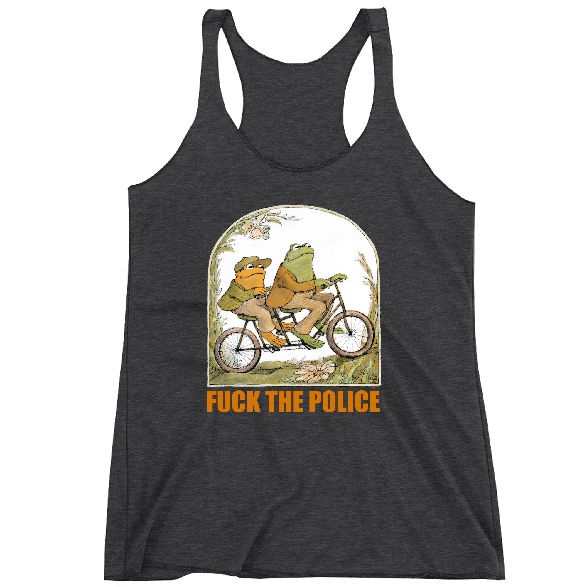 Fuck The Police Frog Toad Bicyle Bike Frogs Women's Racerback Tank