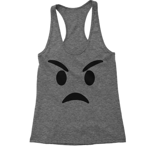 Emoticon Mad Angry Mad FunnyWomen's Racerback Tank