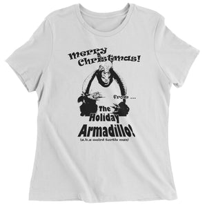 Holiday Armadillo Merry Christmas Women's T-Shirt